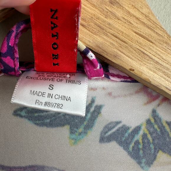 Josie Natori Maly Wrap Lightweight Dragon Floral Robe S - Picture 3 of 6